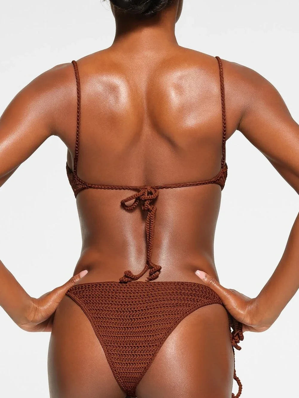 Skims Crochet Swim Scoop Bikini Top BT-SCP-2808 Jasper Size 4X (Runs Small)
